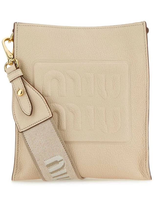 Madras Leather Shoulder Bag Raw White - MIU MIU - BALAAN 3