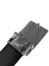 Plate Buckle Saffiano Leather Belt Black - MONTBLANC - BALAAN 5