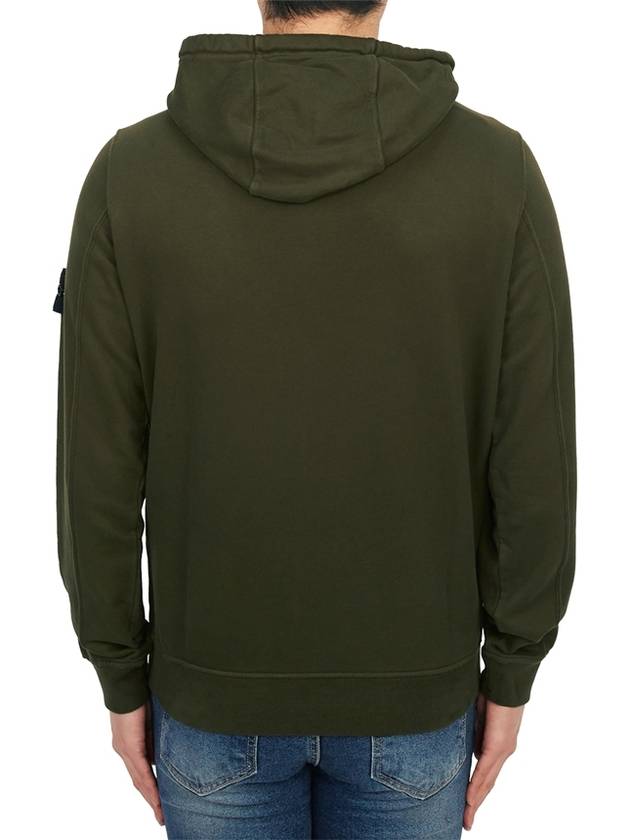 Wappen Patch Cotton Zip Up Hoodie Olive - STONE ISLAND - BALAAN 6