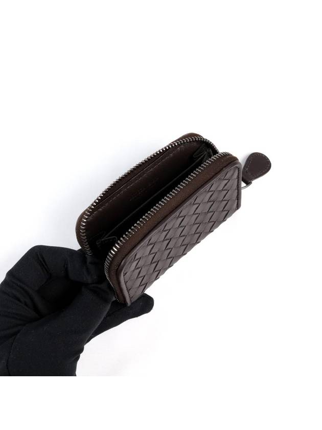 Intrecciato Zipper Coin Card Wallet Dark Brown - BOTTEGA VENETA - BALAAN 5