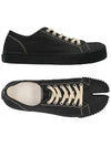 Tabi Canvas Low Top Sneakers Black - MAISON MARGIELA - BALAAN 2