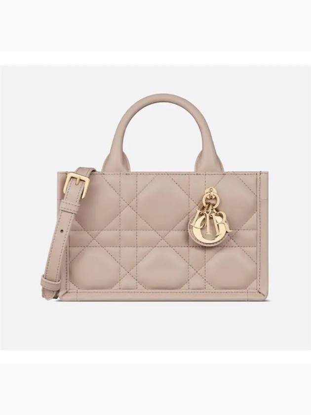 Macrocannage Calfskin Strap Mini Book Tote Bag Trench Beige - DIOR - BALAAN 2