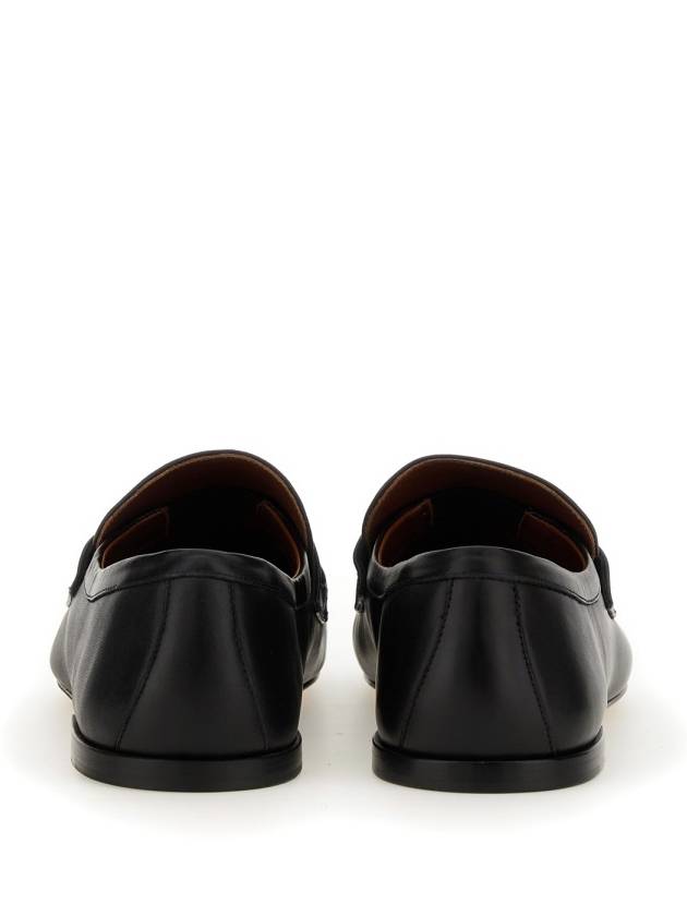 V Logo Leather Loafers Black - VALENTINO - BALAAN 2