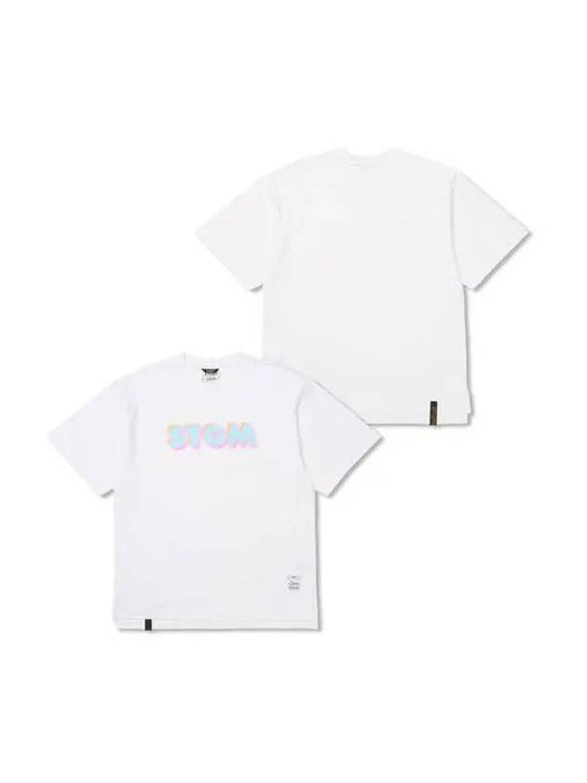 Harf Tone Oversized Short Sleeves T Shirts White - STIGMA - BALAAN 1