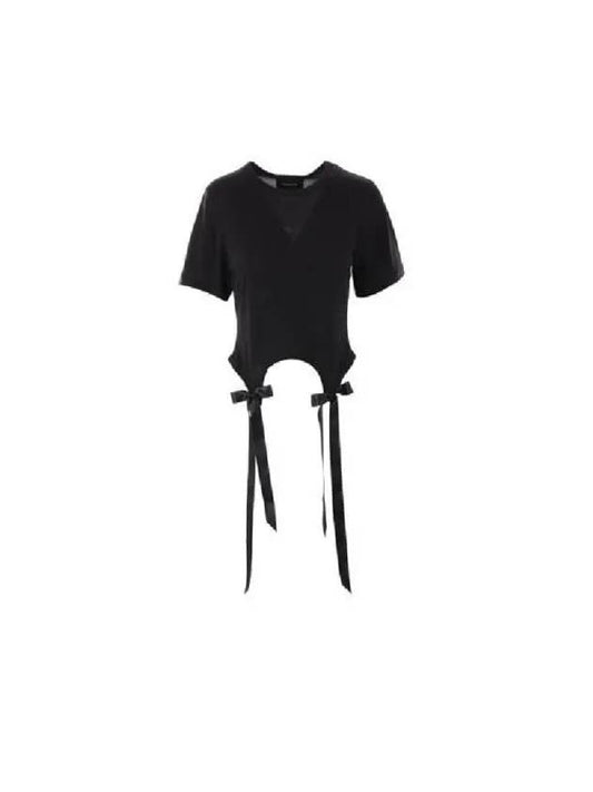 Simone Rocha Bow embellished short sleeved t shirt 5223 0571BLACK - ETC - BALAAN 2