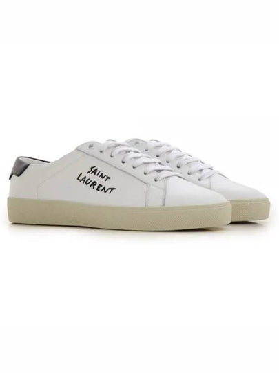 Court Classic Black Tab Low Top Sneakers White - SAINT LAURENT - BALAAN 2