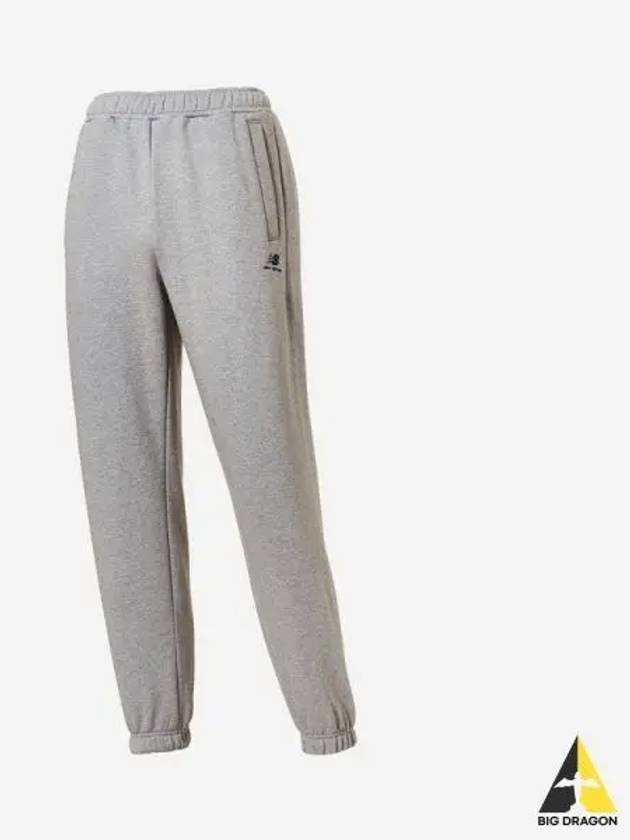 Uni Sports Club Fleece Wide Jogger AC Melange Gray - NEW BALANCE - BALAAN 1