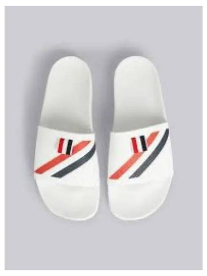 RWB Striped Men's Slippers White - THOM BROWNE - BALAAN 2