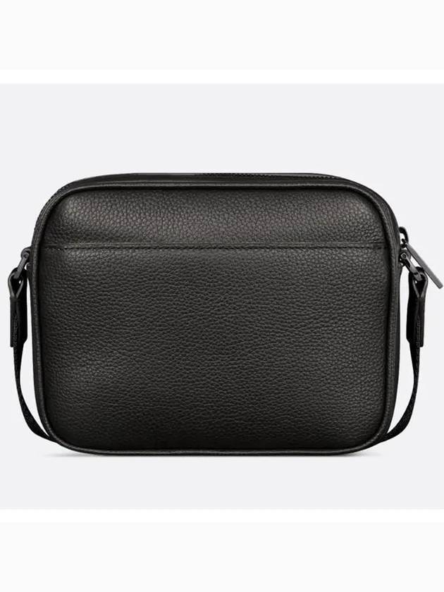 Kaws Grained Calfskin Mini Rider 2.0 Zipped Messenger Bag Black - DIOR - BALAAN 4