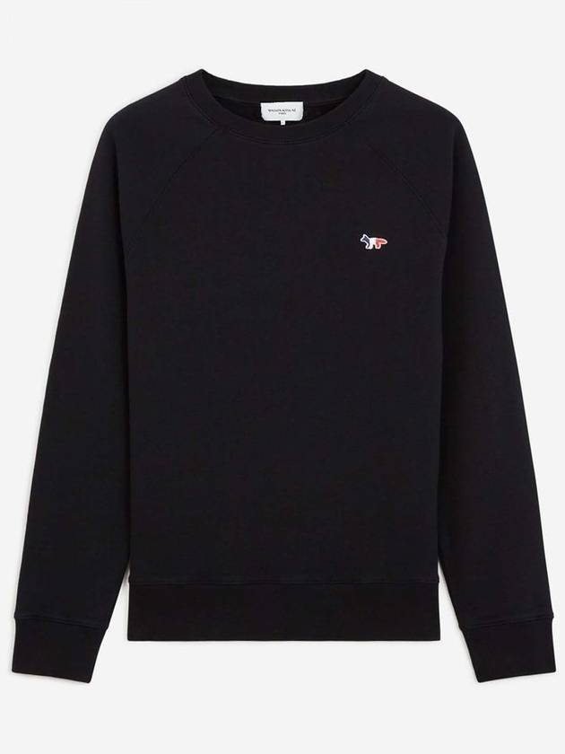 Tricolor Fox Patch Adjusted Sweatshirt Black - MAISON KITSUNE - BALAAN 2