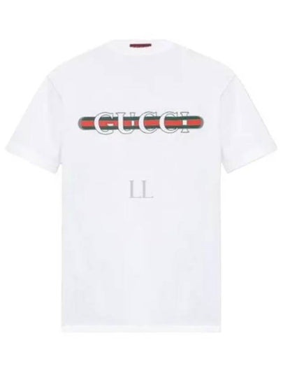 Cotton Print Short Sleeve T-Shirt White - GUCCI - BALAAN 2