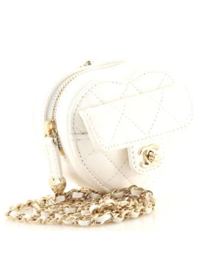 Heart Mini Chain Coin Purse White - CHANEL - BALAAN 2