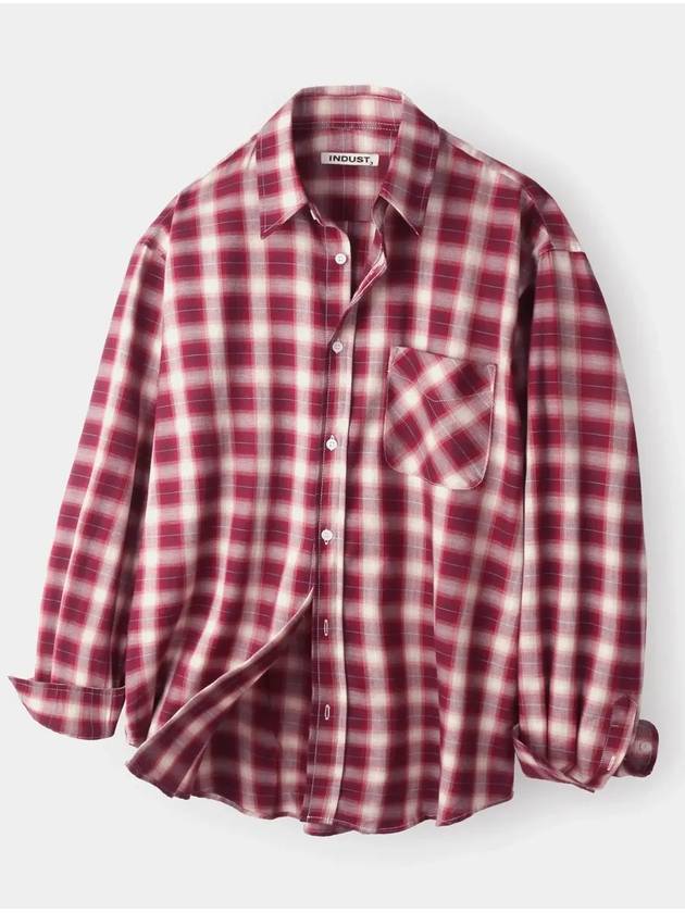 Flannel check shirt red - INDUST - BALAAN 4