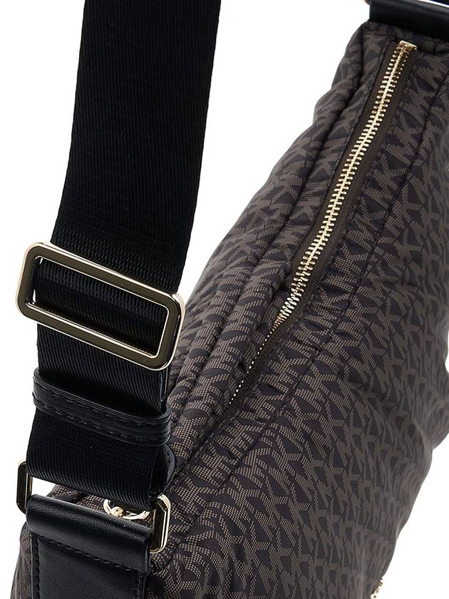 Leonie Large Polyester Shoulder Bag Brown Black - MICHAEL KORS - BALAAN 9