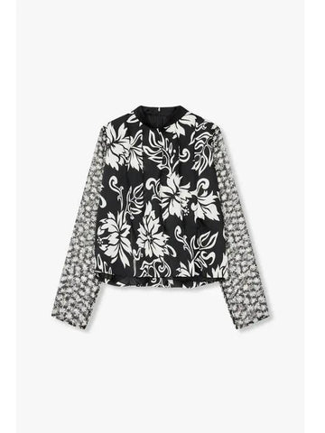 Women s Multi Floral Pattern Pullover Black - SACAI - BALAAN 1