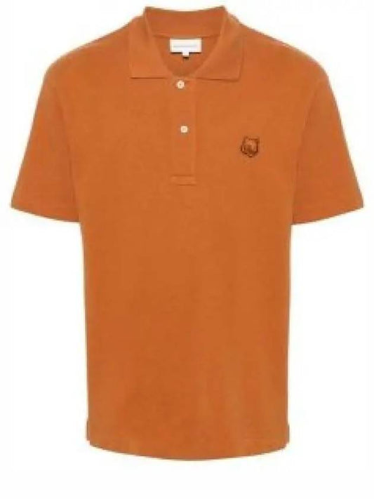 Bold Fox Head Patch Comfort Polo Shirt Orange - MAISON KITSUNE - BALAAN 2