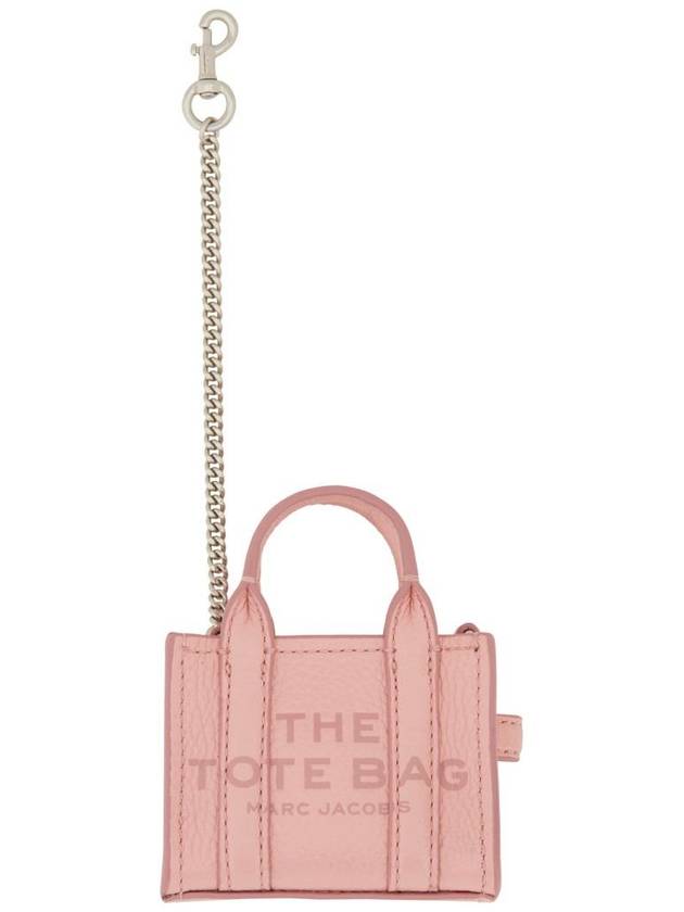 The Nano Tote Bag Charm Key Holder Ribbon Pink - MARC JACOBS - BALAAN 4