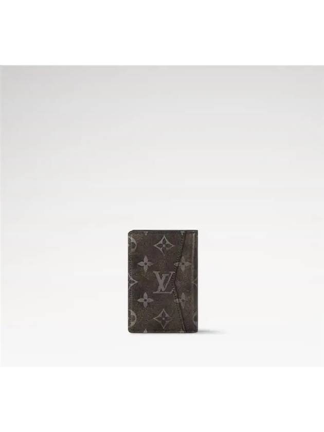 Pocket Organizer Monogram Leather Card Wallet Black - LOUIS VUITTON - BALAAN 4