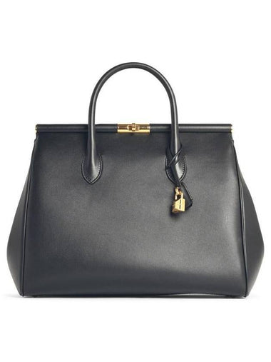 Dolce & Gabbana 'New Sicily' Black Leather Bag - DOLCE&GABBANA - BALAAN 1