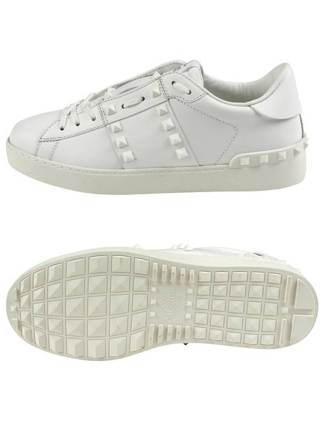 Rockstud Untitled Low-Top Sneakers White - VALENTINO - BALAAN 7