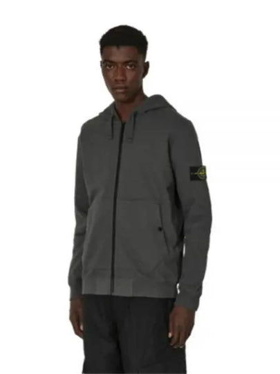 Compass Logo Patch Zip Up Hoodie Grey - STONE ISLAND - BALAAN 2