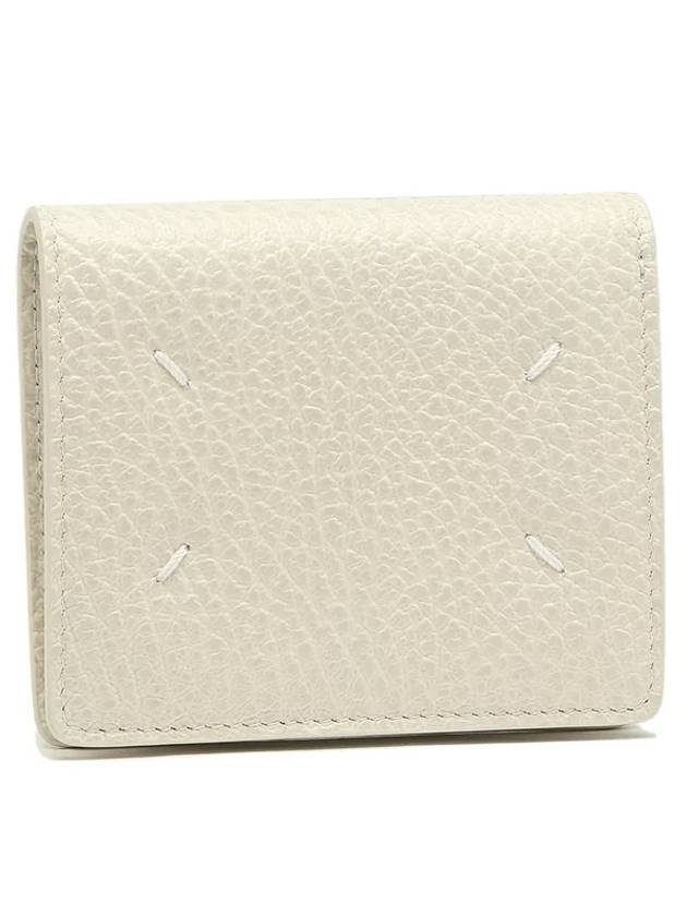 Stitch Leather Compact Half Wallet Grey - MAISON MARGIELA - BALAAN 1