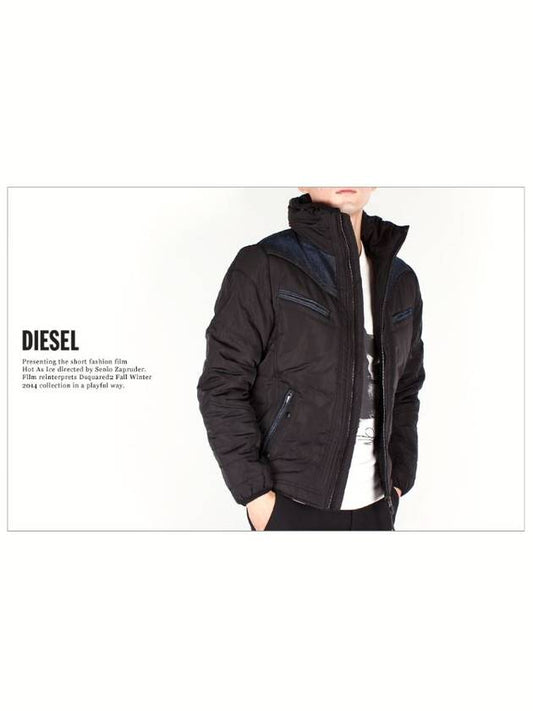 Men WENNO Down Jacket Black 900 - DIESEL - BALAAN 2