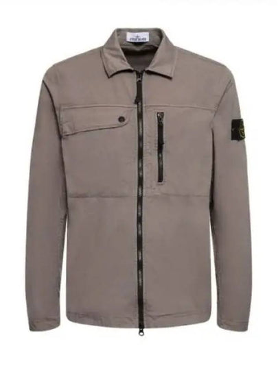 Supima Cotton Twill Stretch-TC Jacket Brown - STONE ISLAND - BALAAN 2