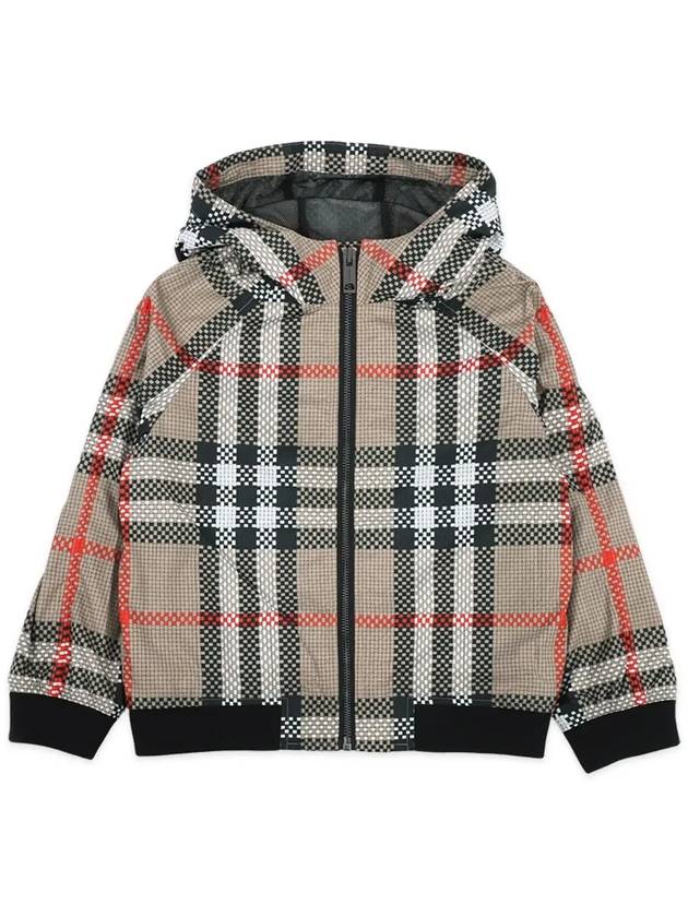 Kids Check Hooded Jacket Beige - BURBERRY - BALAAN 4