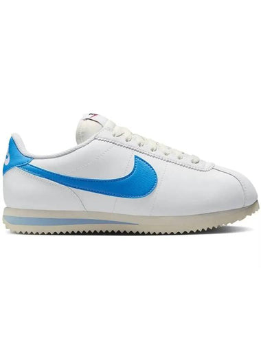 Women's Cortez Low Top Sneakers Blue White - NIKE - BALAAN 1