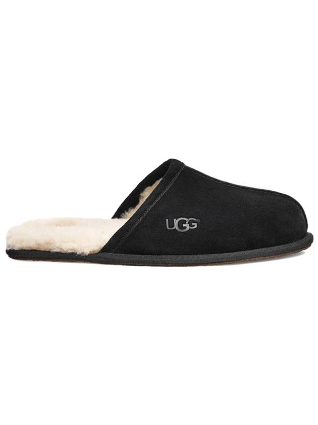 Scuff Logo Suede Slippers Black - UGG - BALAAN 1