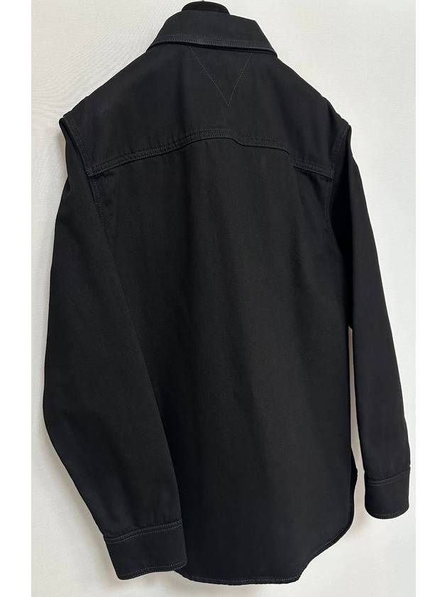 Chest Pocket Black Denim Shirt 50 - BOTTEGA VENETA - BALAAN 6