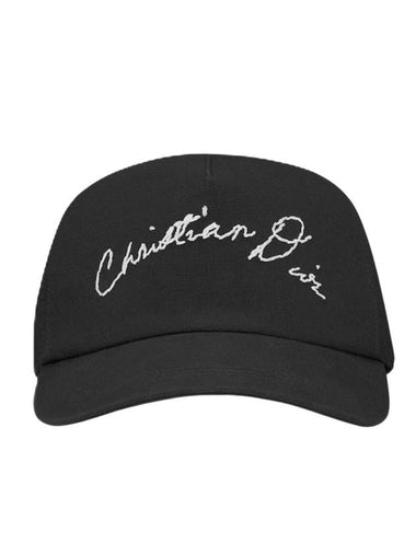 Handwritten Base Ball Cap Black - DIOR - BALAAN 1