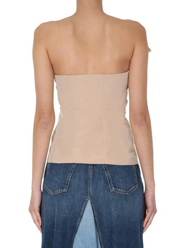 draped bow panel bustier sleeveless beige - GIVENCHY - BALAAN 4