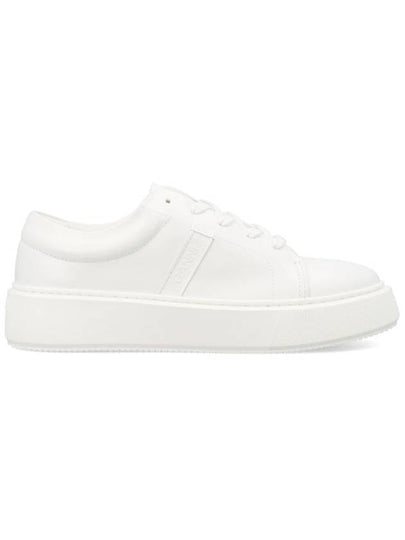 Logo Leather Low-Top Sneakers White - GANNI - BALAAN 2