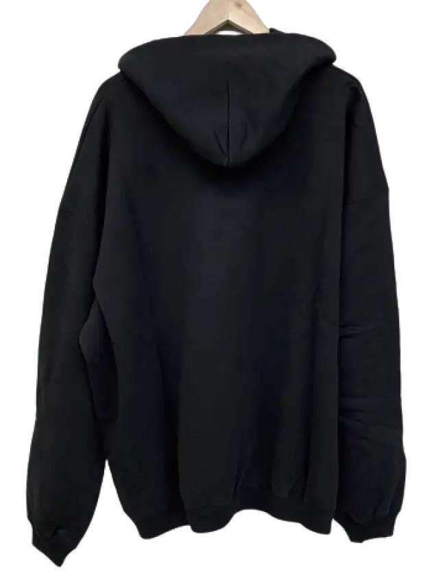 Logo Print Over Fit Hoodie Black - BALENCIAGA - BALAAN 4