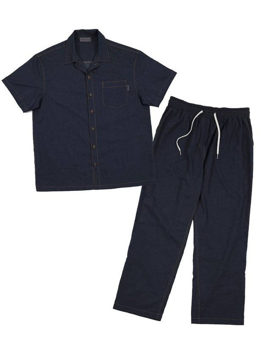 Indigo fake denim half set-up - ARCANE FUNK - BALAAN 1