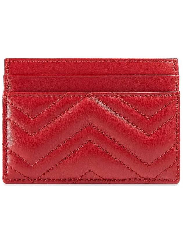 GG Marmont Matelasse 2 Tier Card Wallet Red - GUCCI - BALAAN 3