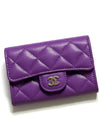 24SS Classic Caviar Zipper Card Wallet Bora AP4096 Knockknock - CHANEL - BALAAN 1