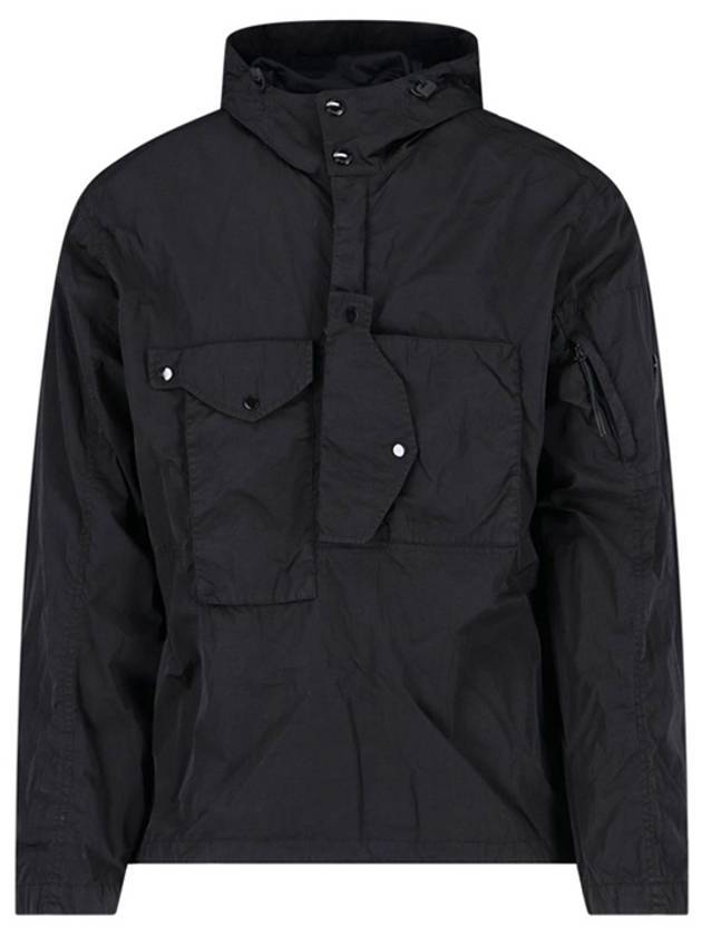 Men's Chorme-R Lens Patch Anorak Black - CP COMPANY - BALAAN 1