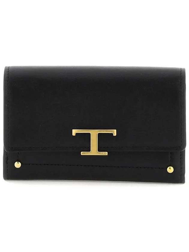 Timeless Trifold Half Wallet Black - TOD'S - BALAAN 2