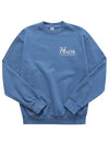 Crew Neck Brushed Sweatshirt Blue - SPORTY & RICH - BALAAN 2