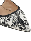 Jadior Embroidery Cotton Slingback Flats - DIOR - BALAAN 10