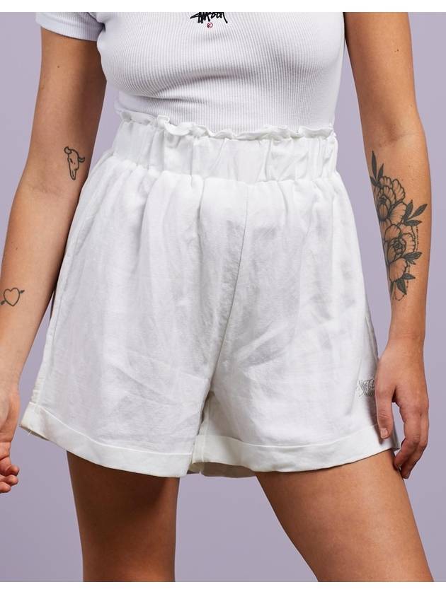 Shoreline Linen Beach Shorts White - STUSSY - BALAAN 2