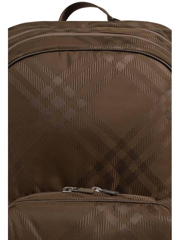 Burberry Backpack With Check Pattern, Men's, Brown - BURBERRY - BALAAN 6