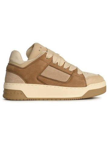 Hogan 'H667' Beige Leather Sneakers - HOGAN - BALAAN 1