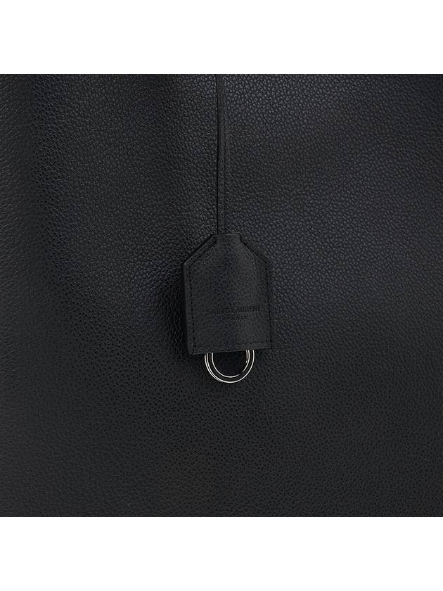 Grained Leather Bold Shopping Shoulder Bag Black - SAINT LAURENT - BALAAN 10
