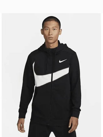 Dry Fit Men s Fleece Full Zip Fitness Hoody Black Summit White FB8576 010 743226 - NIKE - BALAAN 1