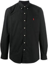 Embroidered Pony Logo Long Sleeves Shirt Black - POLO RALPH LAUREN - BALAAN 1