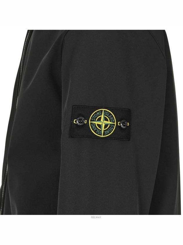 Wappen Patch Soft Shell Hooded Jacket Black - STONE ISLAND - BALAAN 7